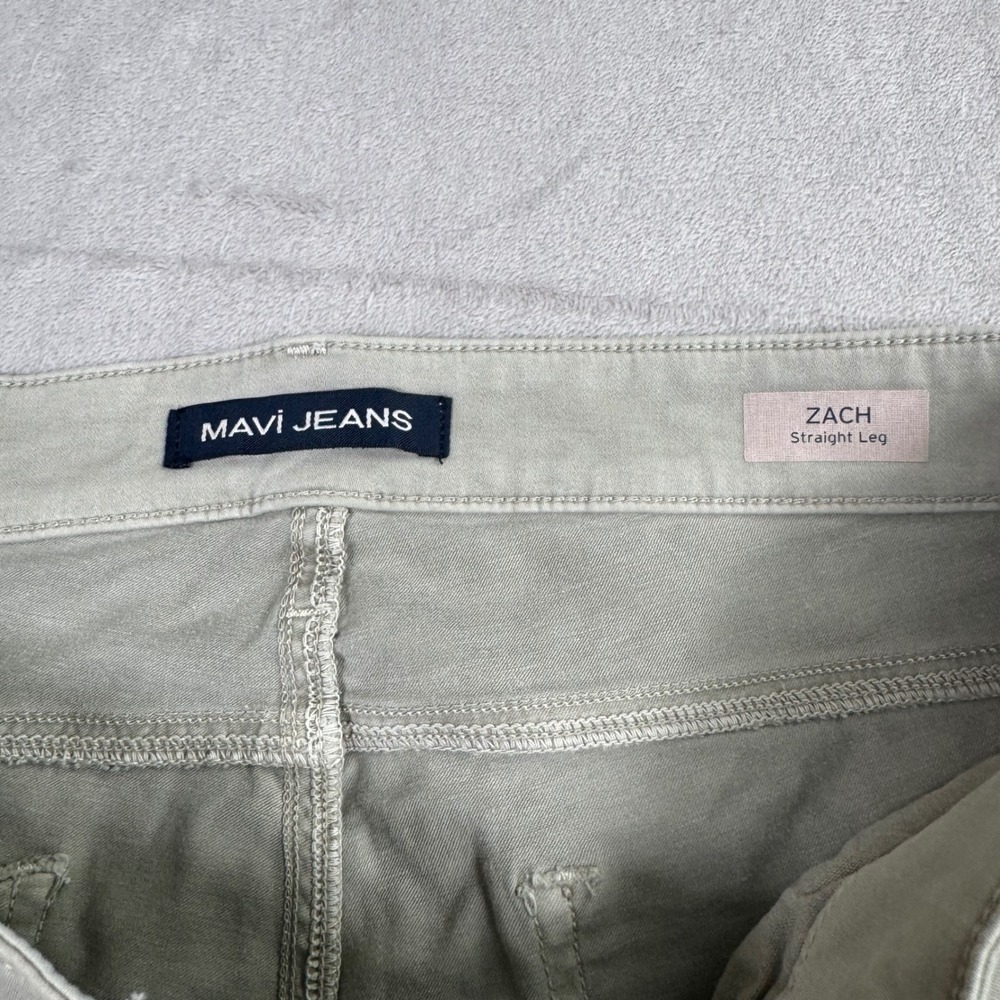 Mavi Zach Straight Leg Pants Mens 36/32 Sand Beige Stretch Twill M00453 - Picture 6 of 8
